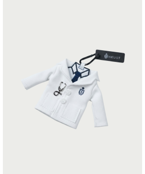 Mini doctor gown with stethoscope costume key holder